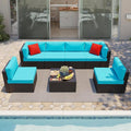 Shintenchi 7 Pieces Patio Furniture Sets Outdoor All-Weather Sectional Patio by Shintenchi