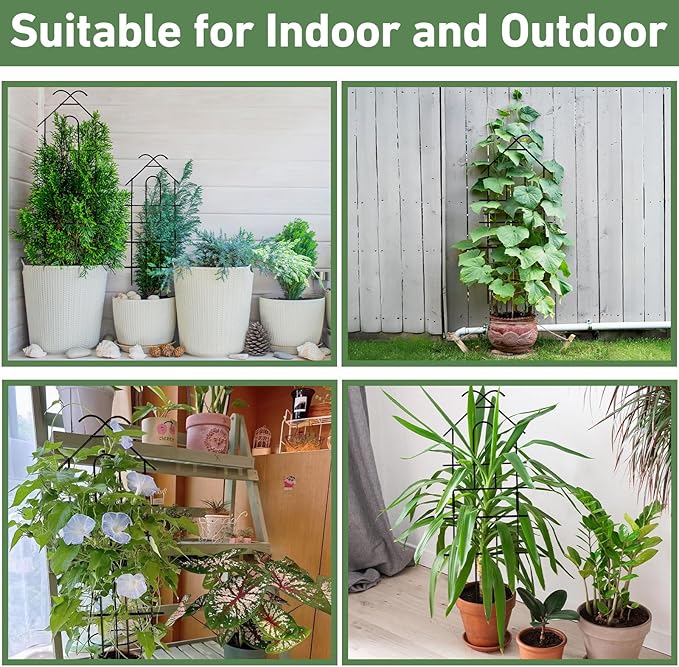 23in Plant Trellis for Potted Plants, Expandable Metal Garden Trellis for - Image 9