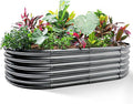 Land Guard 6x3x1.5ft Galvanized Raised Garden Bed Kit, Metal Planter Boxes by LandGuard