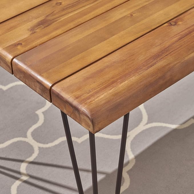 Christopher Knight Home Kama Patio Dining, Rectangular, Acacia Wood Table Top - Image 5