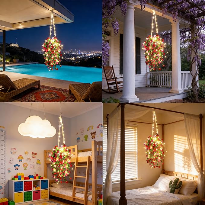 Comtelek Artificial Flowers for Outdoors Fake Hanging Plants - Image 9