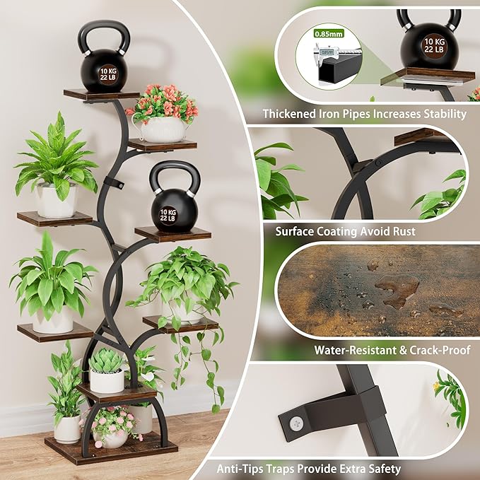 Plant Stand Indoor with Grow Light - Image 6