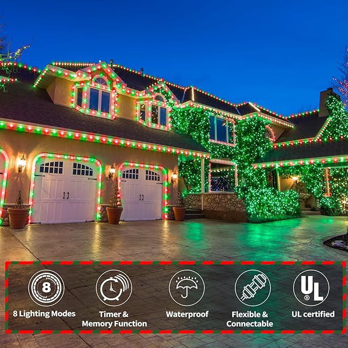 100ft LED Rope Lights Outdoor, 720 LED Connectable and Flexible Tube Lights - Image 2