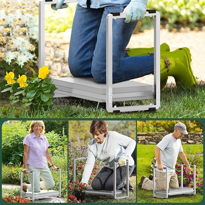 FLINTER 10.2" Wider Garden Kneeler and Seat, Heavy Duty Thick Gardening Bench - Image 3