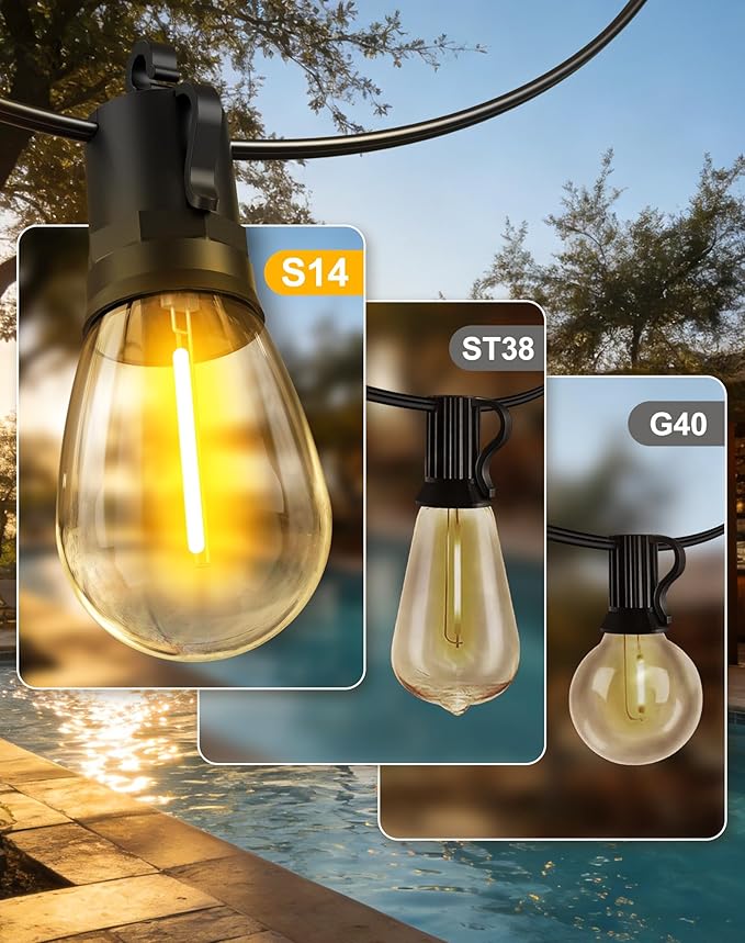 50ft-Solar-Powered-Lights-Outdoor-Waterproof-String - Image 7