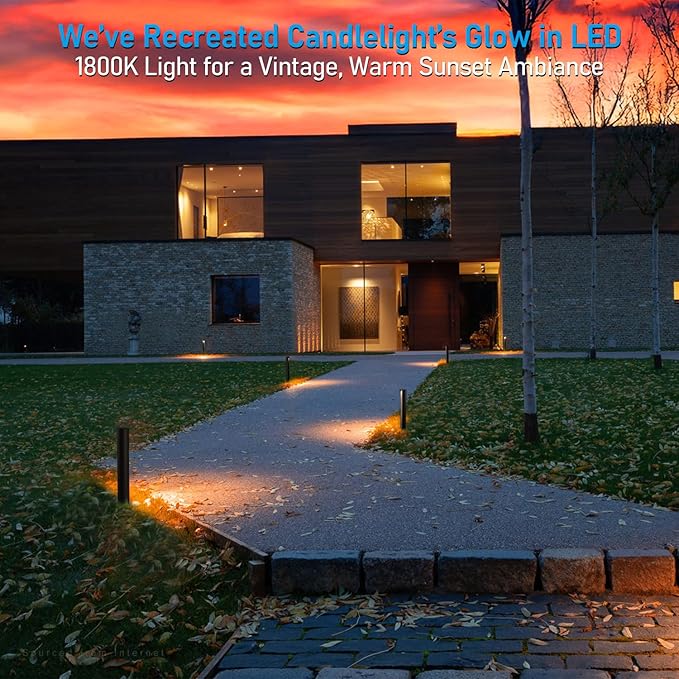 LEONLITE 12-Pack 5CCT Low Voltage Pathway Lights, 5W 12-24V Wired LED Landscape - Image 6