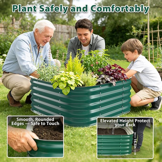 Galvanized Raised Garden Bed Outdoor, Gardening Beds - Image 6