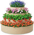 4 Pcs Plant Grow Bags 4 Tiered Strawberry Planter Tower Fabric Raised Garden by Unknown