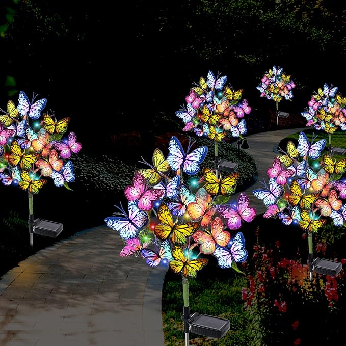 Solar Garden Lights Solar Lights Outdoor Waterproof Decorative 4 Pack - Image 8