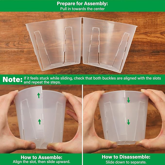 5 Inch Side-Open Orchid Pots 6 Pack, Breathable Slotted Flower Pots - Image 5