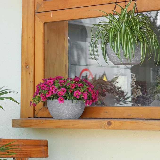 T4U 8 Inch Hanging Planters for Indoor Plants, 2 Pack Hanging Planter, Hanging - Image 9