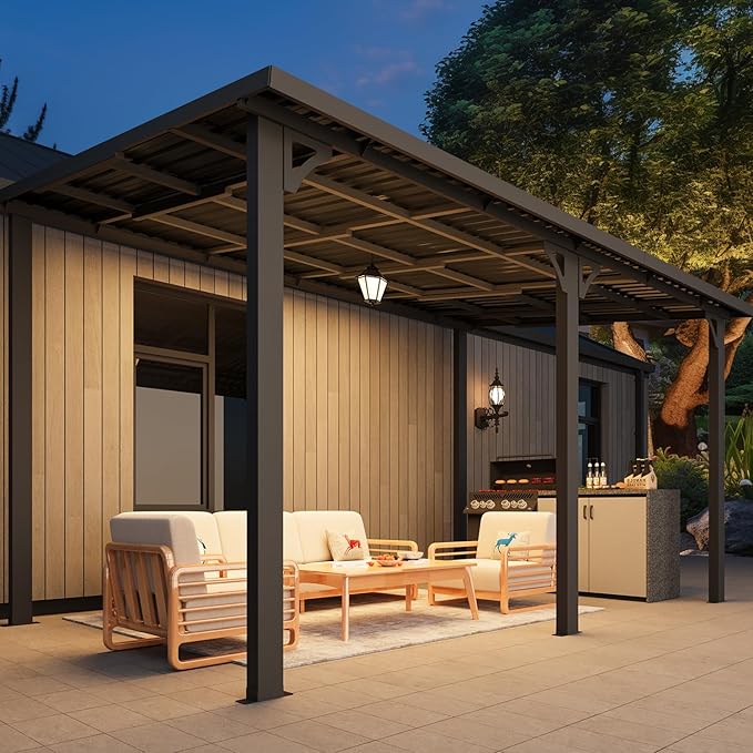 AECOJOY 8' x 16' Outdoor Hardtop Metal Gazebo - Image 2