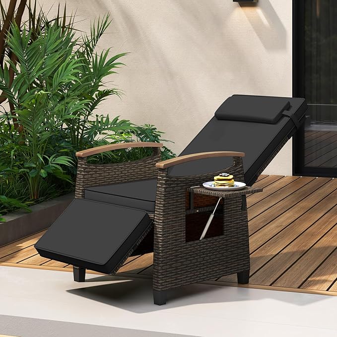 RELAX4LIFE Rattan Outdoor Recliner Chair - Image 2