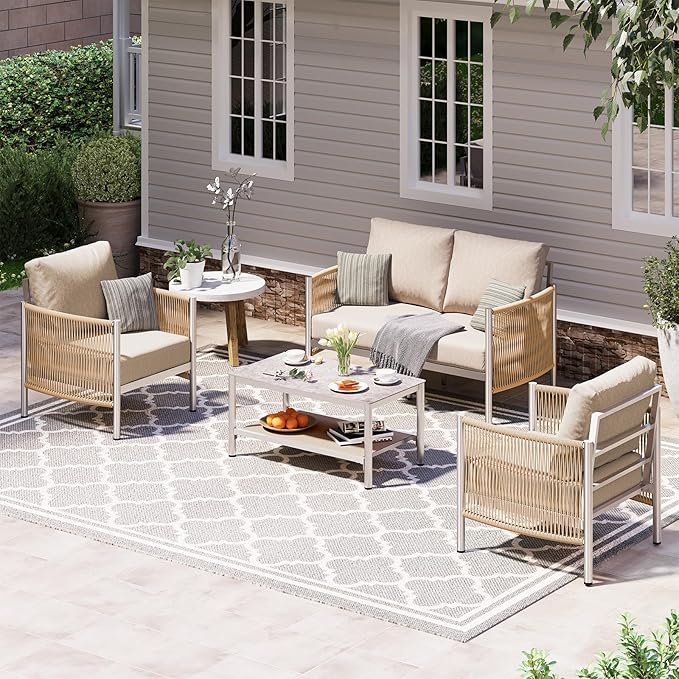 Aluminum Outdoor Patio Furniture Set by Oasbira