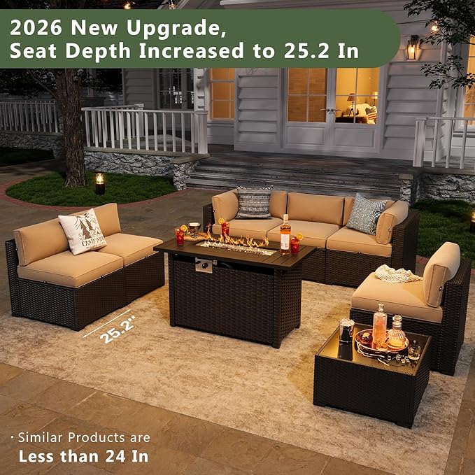 Aoxun 8 Piece Patio Furniture Set - Image 3