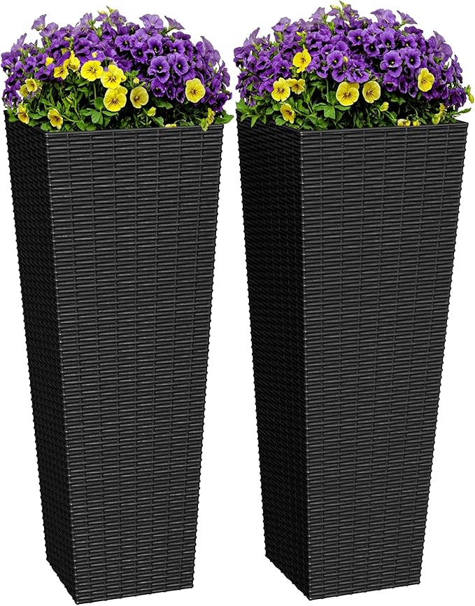 Greesum 32 Inch Tall Plastic Planters by BuynowfromGreesum