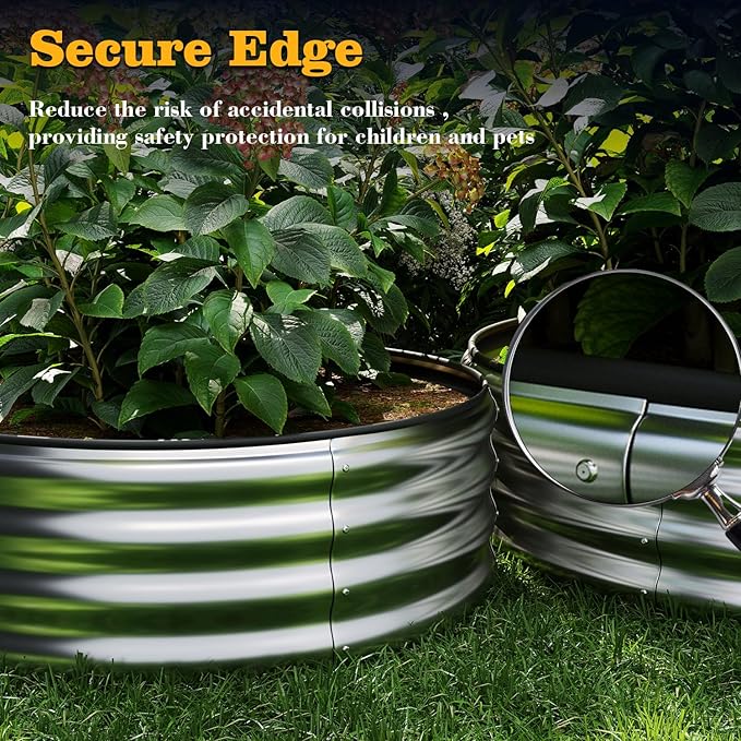 Large Raised Garden Bed Galvanized Metal Round Raised Garden Bed Outdoor - Image 6