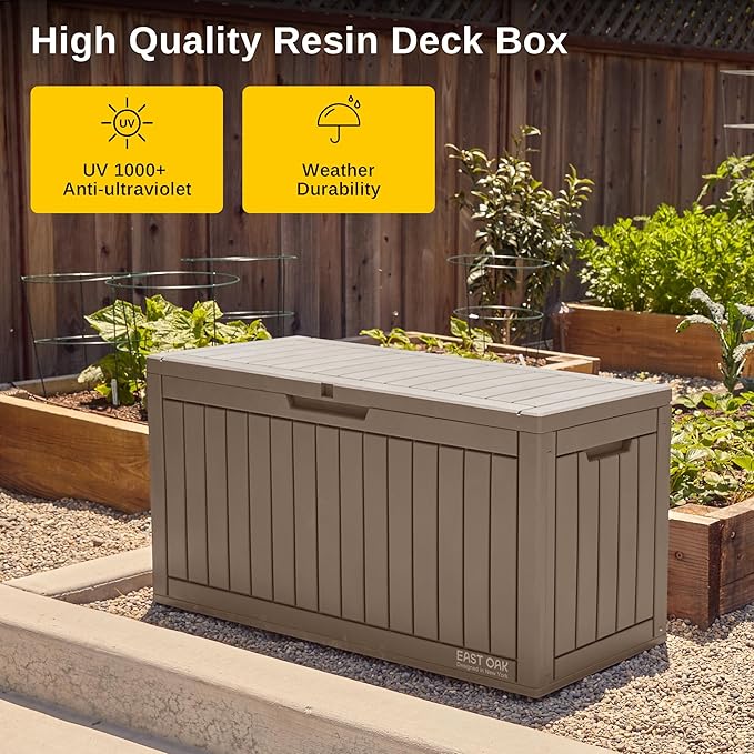 EAST OAK Outdoor Storage Box, 60 Gallon Deck Box Indoor and Outdoor Use - Image 3