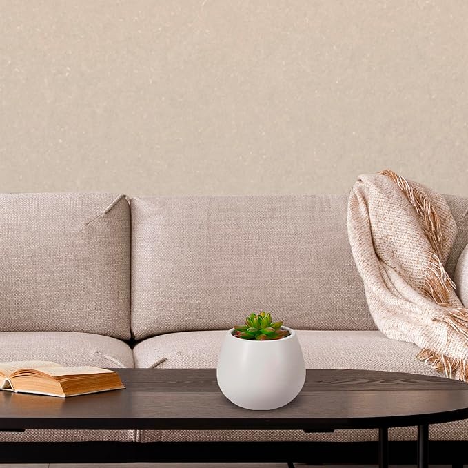 Kate Sleek Matte White Plant Pot Indoor, 5 Inch Pot - Image 3