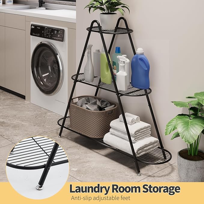 Plant Stand for Patio, 3-Tier Metal Plant Shelf–Indoor/Outdoor Display Rack for - Image 8