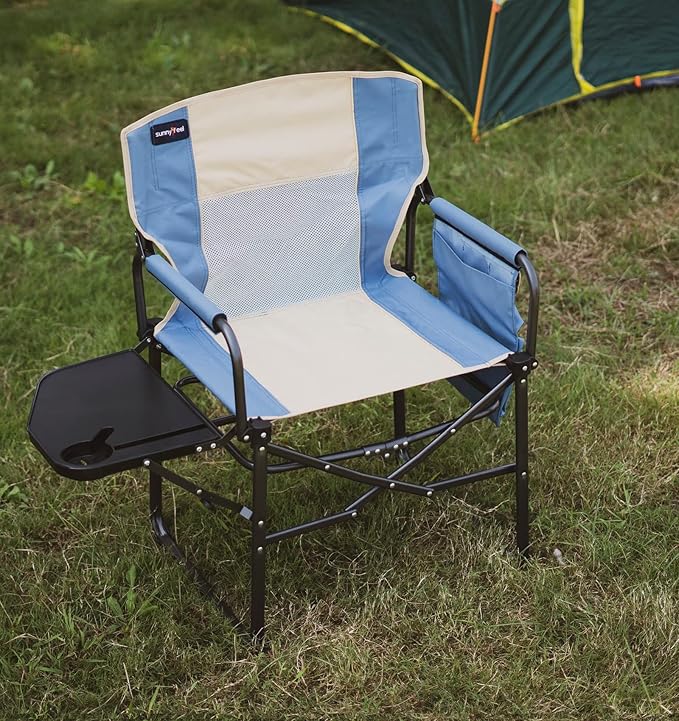 SUNNYFEEL Camping Directors Chair, Heavy Duty, Oversized Portable Folding Chair - Image 2