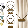 Hion Magnetic Curtain Tiebacks Dark Brown 4 Pack, Curtain Tiebacks Buckles by Hion