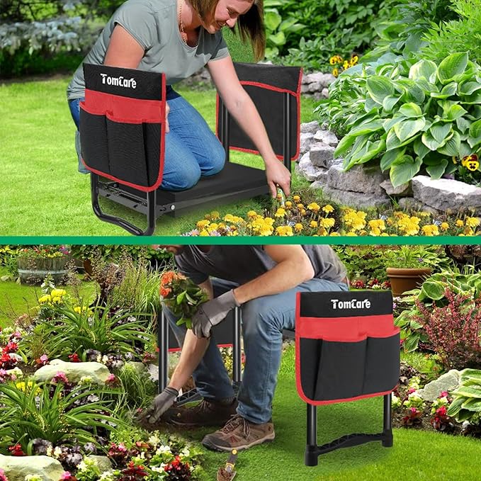 TomCare Garden Kneeler and Seat 10.64” Wider Larger Soft Kneeling Pad Garden - Image 7