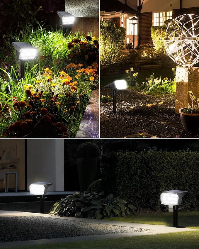 HIBOITEC Solar Spot Lights Outdoor 59LED Landscape Lights Solar Powered - Image 7