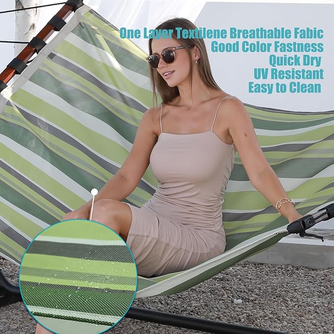 TegerDeger 12FT 2 Person Hammock Large Hammock Quick Dry 450LB Capacity - Image 5