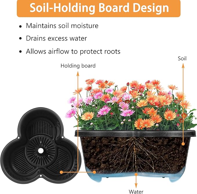 VECELO 7 Tier Vertical Garden Planter, Self Watering Stackable Planters - Image 4