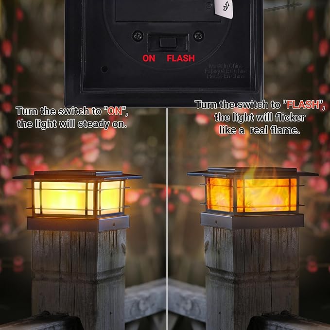 Dynaming 8 Pack Solar Post Cap Lights Outdoor - Image 5