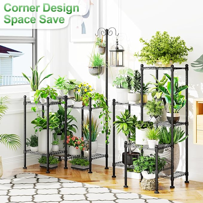 Plant Stand Indoor Outdoor, Heavy Duty Metal Waterproof 6 Tiered Plant Shelf - Image 7