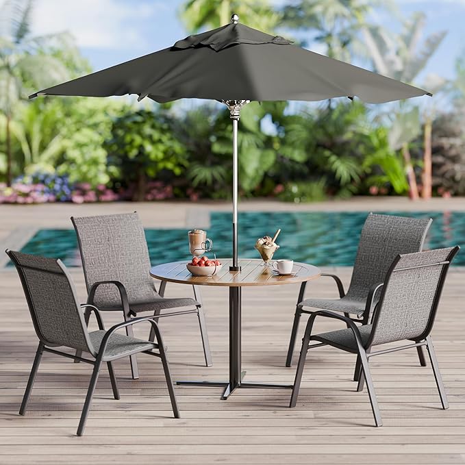 Betterhood Patio Chairs Set of 4, Stackable Outdoor Dining Chairs Set - Image 5