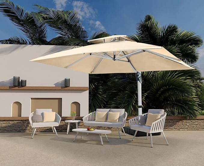 ABCCANOPY Patio Umbrella Cantilever Double Top Outdoor Offset Umbrella - Image 10