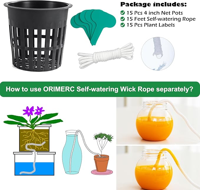 ORIMERC 4 inch 15 Pack Net Cups Pots, - Image 7