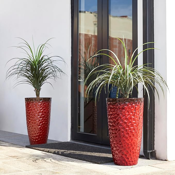 Glitzhome Large Planters for Outdoor Plant, 23.75" H Tall Outdoor Planter - Image 6