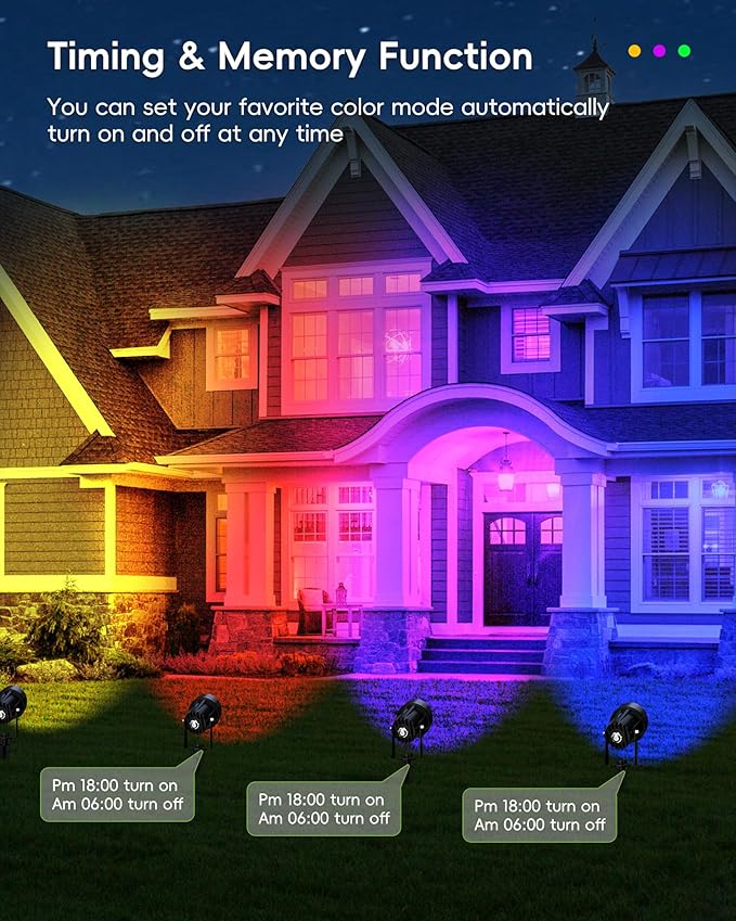 CORESLUX Smart RGBW Spot Lights Outdoor, Color Changing Warm White Landscape - Image 5