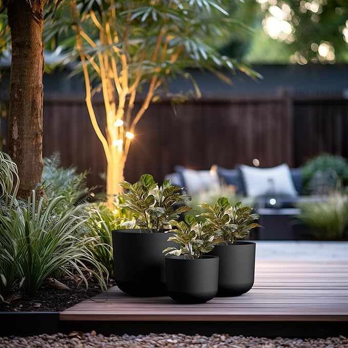 Kante 13", Outdoor Indoor Modern Planter Pots, Lightweight, Weather Resistant - Image 4