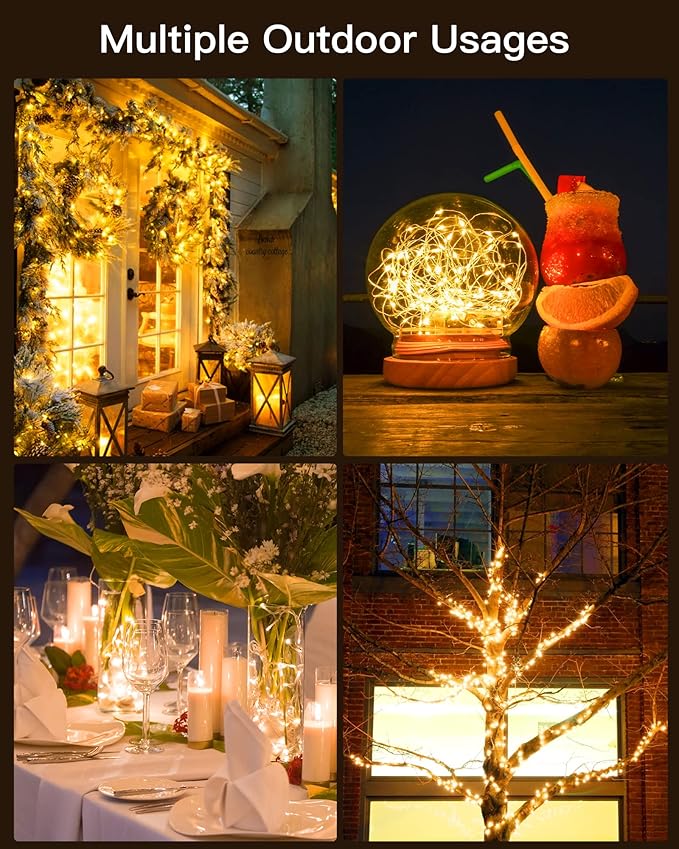 Solar String Lights Outdoor Waterproof, 4 Packs Total 132 Ft 400 LED Solar - Image 5