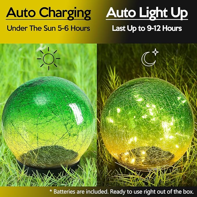 Outdoor Waterproof IP65 Solar Globe Lights, Led Solar Light Balls - Image 2