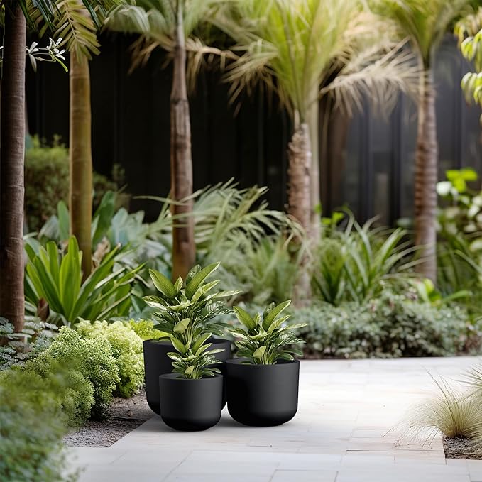 Kante 13", Outdoor Indoor Modern Planter Pots, Lightweight, Weather Resistant - Image 6