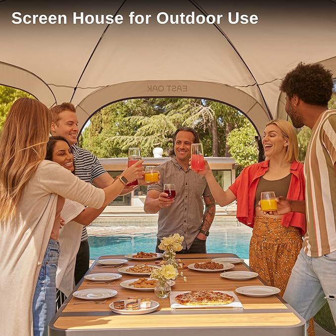 East Oak Screen House Tent Pop-Up, Portable Screen Room Canopy Instant Screen - Image 7