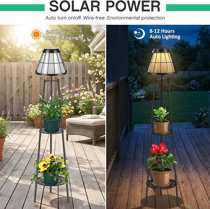 2 Pack 45.5'' Outdoor Floor Lamps - Image 2