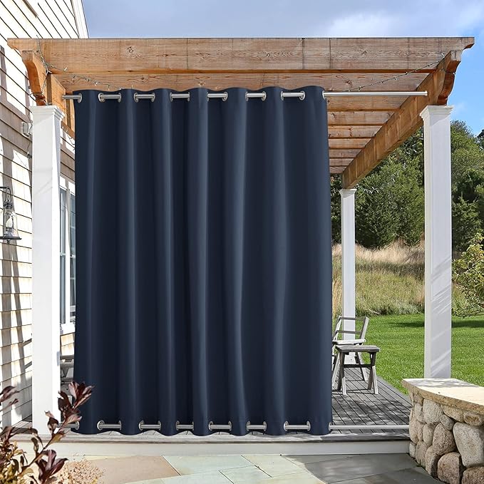 NICETOWN Navy Blue Outdoor Curtain by NICETOWN