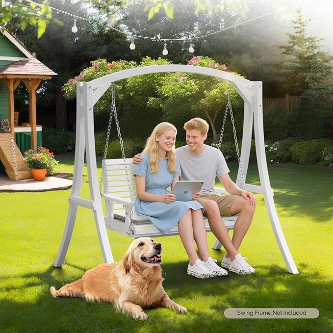 VINGLI Outdoor 4 FT Porch Swing, Heavy Duty 880 LBS Wooden Patio Swings - Image 7