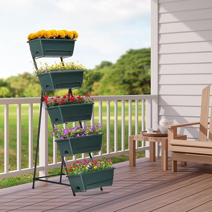 YBING Vertical Raised Garden Bed 5 Tier Herb Garden Planter 48.2 Inches Tall - Image 5