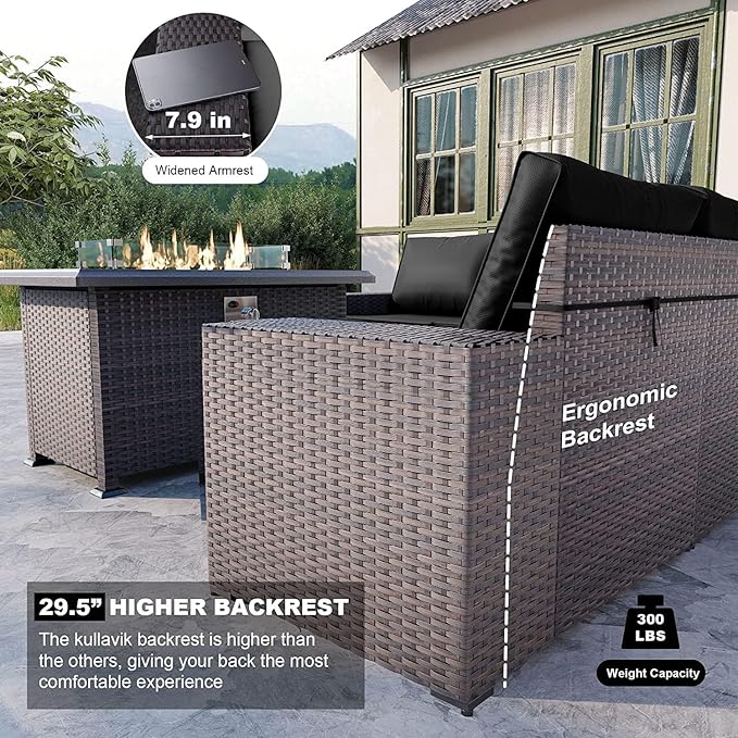 Kullavik 13 Pieces Outdoor Patio Furniture Set - Image 3