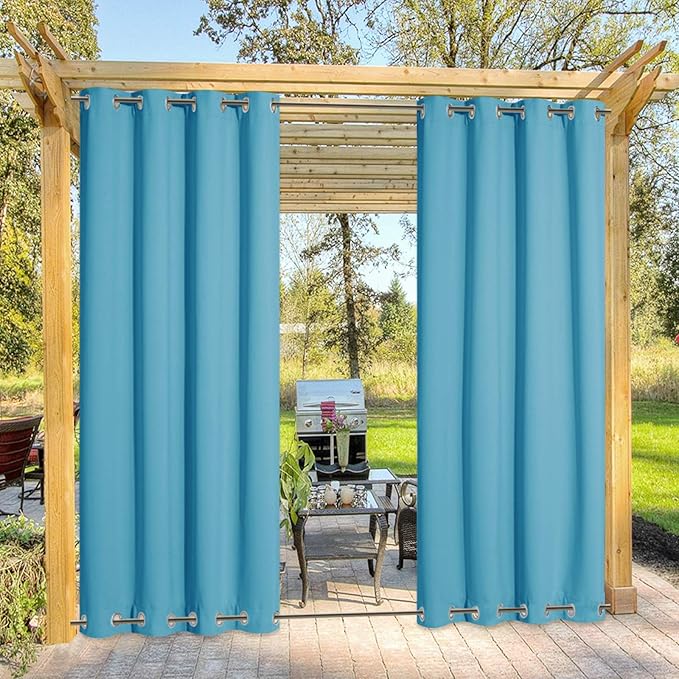 NICETOWN Outdoor Patio Curtains Long Drapes, Versatile Thermal Insulated Top by NICETOWN
