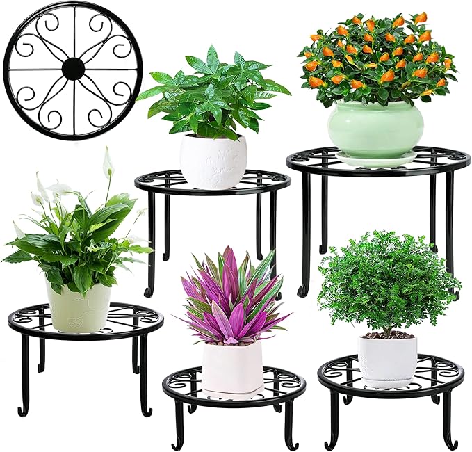 Metal Plant Stand 5 Pack Plant Stands by XGUNION