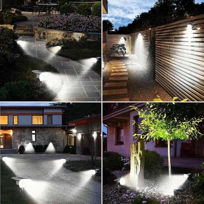 Peasur 12 Pack Solar Lights Outdoor, Solar Spotlights Outdoor Waterproof 3 Modes - Image 4